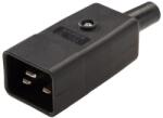 PremiumCord tápcsatlakozó 230V/M 16A C20, IEC60320 (cs220m16)