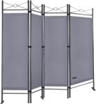 Casaria® 4 paneles paraván Lucca - antracit (108188)