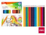  Creioane colorate triunghiulare Deli 24 buc
