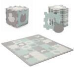 KinderKraft Covor de joaca Kinderkraft LUNO SHAPES, 185 x 165 cm, impermeabil, mint (51034211)