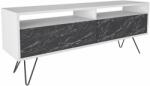 Hanah Home TV Stand White Bendire Flay - White, Bendire