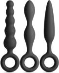 NS Novelties Set 3 Dopuri Anale Renegade Trio Kit, Silicon, Negru, 12.7 cm