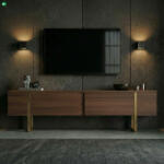 Hanah Home TV Stand Milano Walnut Gold Onera - Milano Walnut, Gold (8684284155896)