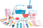 Leziter Jucărie dentară din lemn cu 38 de accesorii albastru (BTE-26-kek)