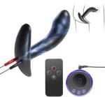 SuperLove E-Stim Prostate Anal Silicone Plug Set Black