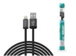DEVIA st101708 gracious tube usb/lightning adat-és töltőkábel, fekete, 1m ST101708 (ST101708)