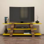 Hanah Home TV állvány Walnut Yellow Flower - dió, sárga (845HCT3040)