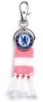 Carat Shop Breloc pentru rucsac Chelsea FC - eșarfă roz cu dungi și logo (CFCBH003)