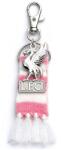 Carat Shop Breloc Liverpool FC cu eșarfă roz-albă și Liver bird (LFCBH003)