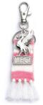 Carat Shop Liverpool FC kulcstartó rózsaszín-fehér sállal és Liver birddel (LFCBH003)
