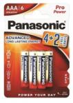 Panasonic Pro Power AAA 1, 5V 6db (LR03PPG-6BP4-2-PAN)