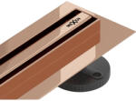Mexen Flat 360° Slim vonalmenti zuhanyfolyóka 60 cm, rózsaarany (1641060)