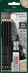 Faber-Castell Pitt Graphite Matt ceruzakészlet 6 db grafitceruza, radír és hegyező fekete