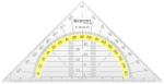 Westcott Geometriai Háromszög Vonalzó 14 cm, Törhetetlen Átlátszó Műanyag, Sárga Skála, Szögmérő, Iskola és Iroda, E-10132 00