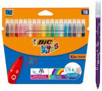 BIC Kids Kid Couleur színes filctoll készlet - 18 db vegyes szín, közepes hegyű, karton tokban