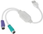 Intex USB - PS2 átalakító, adapterkábel egérhez, billentyűzethez (KOM0212)
