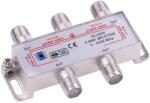 Cabletech ZLA0637 Koax kábel elosztó, splitter, F csatlakozós, 4 kimenet, 5-2450MHz (ZLA0637)