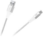 Rebel RB-6000-050-W Micro USB kábel, szövet borítással, fehér színű 0, 5m REBEL (RB-6000-050-W)