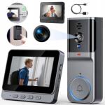  Vezeték Nélküli Video Kaputelefon Full Hd 4.3" Éjszakai Látás Hosszú Készenléti Idő (iouqwyytwyyww)