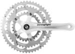 Stronglight IMPACT Ezüst hajtómű országúti kerékpárhoz, 9-10 sebességes, 170 mm, 52-42-30 fog, 8 sebességgel kompatibilis (négyzet kúpos tengely 115 mm) STRONGLIGHT Egyéb járművek Kerékpározás Kerékpár-alkatrésze