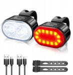 ROXAR TECH ROXAR első és hátsó LED kerékpárlámpa szett ROXAR TECH Egyéb járművek Kerékpározás Kerékpáros kiegészítők Kerékpár-világítás és láthatóság