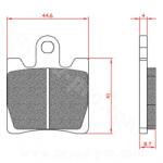 BREN Brenta BR3018 fékbetét maxiscooterhez Suzuki 250 Burgman 1996-2006 / Burgman 400 1999-2006 / SYM 125-250-300cc GTS, Joymax 2016> / Yamaha 1300 FJR 2006-2016 / Kawasaki 250 Epsilon 2002> első (ECE R90 