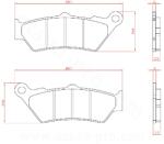 BREN BR3090 motorkerékpár fékbetét BMW R 850 R / R 850 RT / R 1100 GS / R 1100 S / R 1150 GS / R1150 R / R1200 GS / R1250 GS hátsó (ECE R90 minősítés) BREN Fékrendszer és alkatrészei Fékbetétek, fékpofák é
