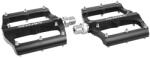 NEWTON BMX/Downhill lapos pedál, alumínium CNC, fekete, csapágyas, 9/16 menettel, ezüst cserélhető tüskékkel (pár), 115x97 mm NEWTON Egyéb járművek Kerékpározás Kerékpár-alkatrészek Kerékpár-pedálok