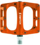 SWITCH Freeride alumínium pedál MTB/Downhill/BMX-hez, narancssárga, 9/16 menettel, tüskékkel (pár) 100x90 mm SWITCH Egyéb járművek Kerékpározás Kerékpár-alkatrészek Kerékpár-pedálok