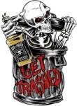 Lethal Threat MINI GET TRASHED SKELETON matrica (60x80 mm) LETHAL THREAT Váz, idomok és járműkiegészítők Matricák és járműdekoráció Egyéb matricák és dekorációs elemek