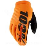 100P 100% BRISKER FA22 XXL fluo narancs/fekete motoros kesztyű 100P Ruházat és védőfelszerelés Motocross ruházat Motocross- és offroad kesztyűk