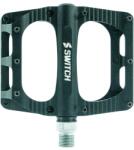 SWITCH MTB/Downhill/BMX lapos pedál, alumínium, fekete, 9/16 menettel, tapadó felülettel (pár) 100x90mm SWITCH Egyéb járművek Kerékpározás Kerékpár-alkatrészek Kerékpár-pedálok