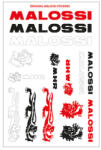 Malossi Matricás lap Malossi Mini 11, 5x16, 8cm fekete / piros / fehér Malossi Váz, idomok és járműkiegészítők Matricák és járműdekoráció Egyéb matricák és dekorációs elemek