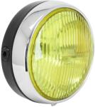 P2R SELECTION P2R univerzális első lámpa - kerek, fekete-króm, sárga lencsével, Ø 140 mm, BA20D izzóval SELECTION P2R (Motorisé) Elektromos alkatrészek Világítás és fényjelzés Izzók Fényszóróizzók BA20d k
