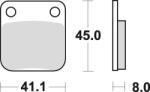 Braking 703SM1 fékbetét, félfém Braking Fékrendszer és alkatrészei Fékbetétek, fékpofák és féktárcsák Tárcsafékbetétek