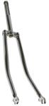 P2R (Vélo) P2R 650B városi kerékpár villa, acél, krómozott, merev, ívelt, menetes nyakkal, 22, 2 mm (kónusz 26, 4 mm) P2R (Vélo) Egyéb járművek Kerékpározás Kerékpár-alkatrészek Kerékpárvillák és villaalkatrésze
