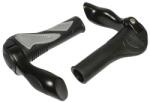 P2R (Vélo) P2R Hafny MTB markolat fekete-szürke, integrált kormányvéggel, 130 mm (pár) P2R (Vélo) Egyéb járművek Kerékpározás Kerékpár-alkatrészek Kormánymarkolatok és kormányszalagok Kerékpár-kormánymarkolatok 