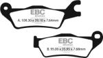 EBC Brakes EBC FA715HH erősített fékbetét (1 tárcsához) EBC Brakes Fékrendszer és alkatrészei Fékbetétek, fékpofák és féktárcsák Tárcsafékbetétek
