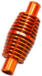 Voca Racing alumínium pillanatnyi hűtő, narancssárga (40x106), 17 mm-es tömlőcsatlakozás Voca Racing Motoralkatrészek Hűtőrendszer és vízpumpák Hűtőradiátorok és hőcserélők