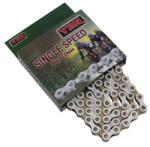 P2R (Vélo) P2R YBN S410 Kerékpárlánc 1-3 sebességhez, fehér-ezüst, 112 szem (fixi - singlespeed) P2R (Vélo) Egyéb járművek Kerékpározás Kerékpár-alkatrészek Kerékpárláncok és lánctartozékok Kerékpárláncok