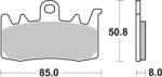 BREMBO utcai szinterelt fémbetétek - 07BB38SA BREMBO Fékrendszer és alkatrészei Fékbetétek, fékpofák és féktárcsák Tárcsafékbetétek