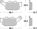 BREMBO utcai szénszálas-kerámia fékbetétek - 07HO2711 BREMBO Fékrendszer és alkatrészei Fékbetétek, fékpofák és féktárcsák Tárcsafékbetétek