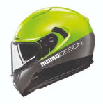 MOMO HORNET (MONO Yellow Fluo / Silver / Black / White) zárt bukósisak - S MOMO Ruházat és védőfelszerelés Bukósisakok és tartozékaik Zárt bukósisakok