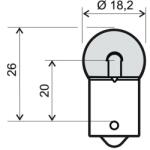 RMS BA15S 12V 10W narancssárga izzó RMS Elektromos alkatrészek Világítás és fényjelzés Izzók Jelző- és műszerizzók BA15s jelzőizzók