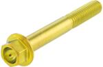 SIP Style variátorfedél csavar M6x45 mm, hatszögletű peremes, titán, arany színű, eloxált SIP Style Motoralkatrészek Motorblokk és rögzítése Motorcsavarok és rögzítőelemek