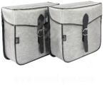 SPOR SPORFABRIC S14 vintage stílusú hátsó kerékpár táska szürke 30x30x11 cm (párban) SPOR Egyéb járművek Kerékpározás Kerékpáros kiegészítők Kerékpárkosarak és csomagtartótáskák Kerékpár-csomagtartótáskák