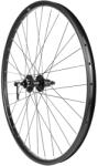 VELOX hátsó VTC kerék 700x35 - 28" M260, fekete, megerősített, SHIMANO DEORE fekete agy, 9-10 sebességes kazettához, bérlésre kialakítva (duplafalú felni, szegecsekkel), 19C felni, 32 fekete küllő, 140 kg t