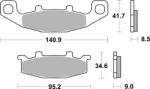 BREMBO Street Carbon Kerámia Fékbetétek - 07KA0933 BREMBO Fékrendszer és alkatrészei Fékbetétek, fékpofák és féktárcsák Tárcsafékbetétek