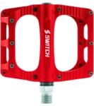 SWITCH Freeride BMX VTT platform pedál, alumínium, CNC, piros, 9/16 menettel, tüskékkel (pár) 100x90 mm SWITCH Egyéb járművek Kerékpározás Kerékpár-alkatrészek Kerékpár-pedálok