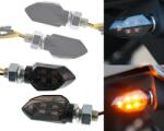 2EXTREME Mini LED 12V fekete füstszínű indexpár ABE univerzális motorkerékpárhoz, robogóhoz, quadhoz, mopedhez 2EXTREME Elektromos alkatrészek Világítás és fényjelzés Irányjelzők Komplett irányjelzők